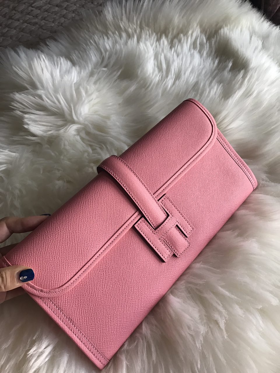 에르메스 지제 엘란22 립스틱 핑크 스위프트